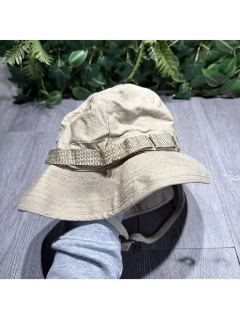 Tru Spec Boonie Hat Sun Hot Weather Type II Fishing Hat Khaki Rip Stop Sz 7 1/2